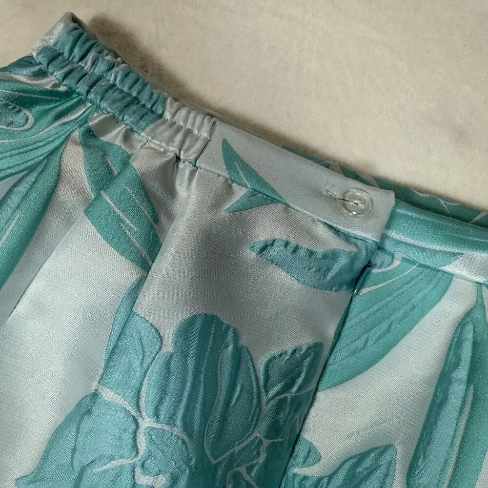 Lily & Taylor Couture Blue Jacquard Floral 2 Piece Skirt Suit Set Womens Size 14 - Picture 9 of 15